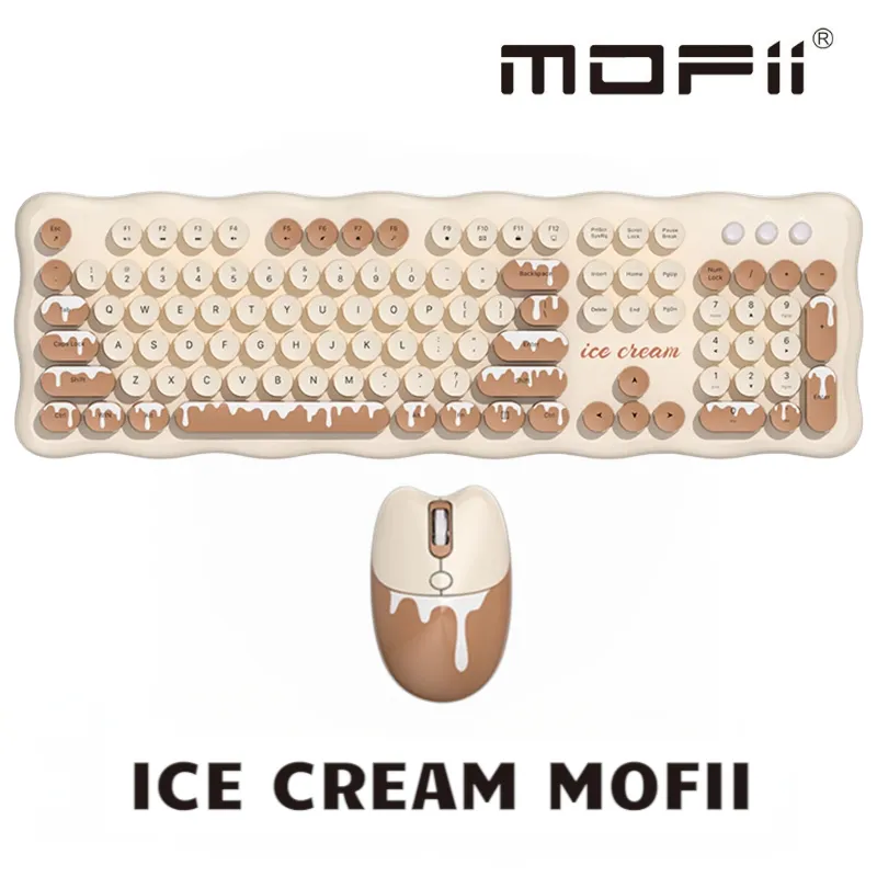 Bàn phím và chuột không dây 2.4Ghz MOFII ICE CREAM